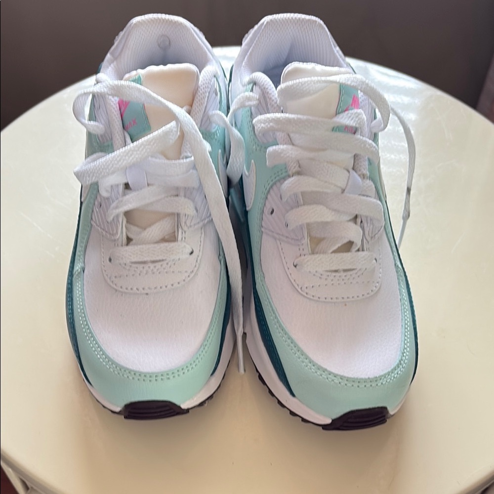 Nike White and Green Sneakers Modern Design